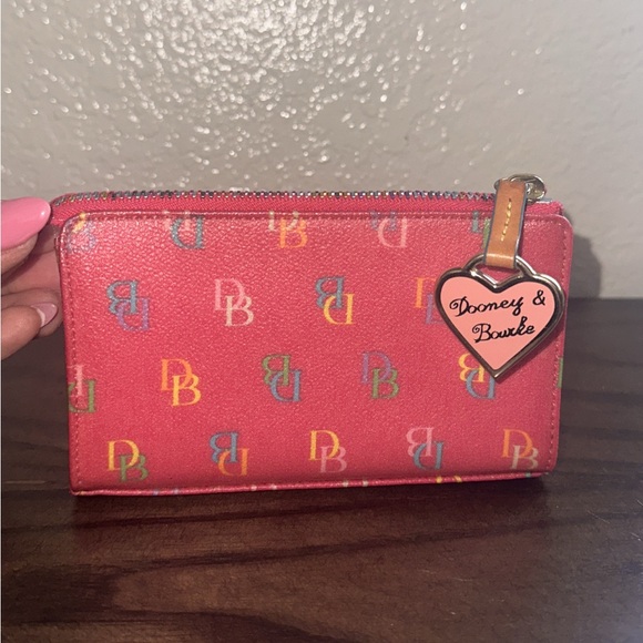 Dooney & Bourke Handbags - Dooney & Bourke Pink Y2K Monogram Zip Pouch